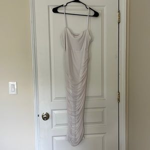 Showpo White Ruched Tank Dress